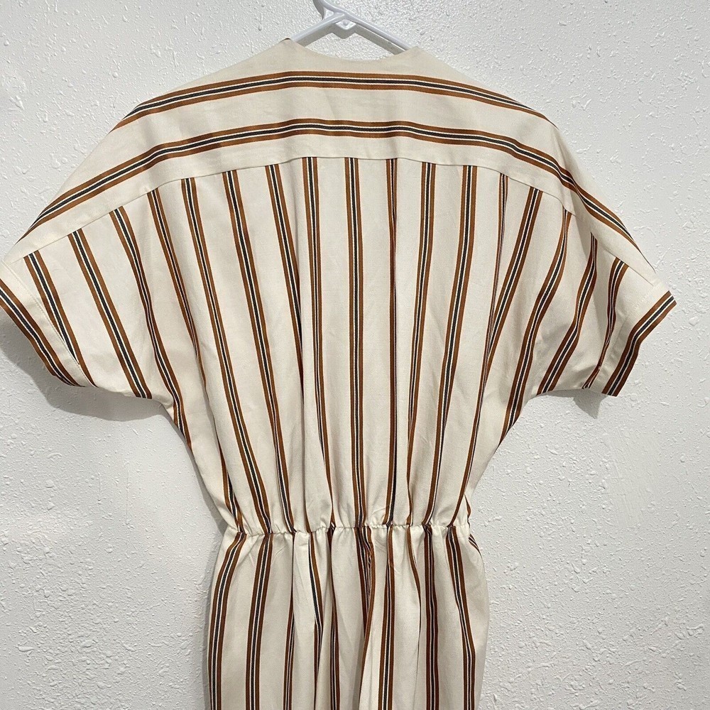 Maje Pieni Rayure Stripe Jumpsuit Surplice V-Neck Straight Leg Womens 34 / XS - Picture 10 of 15